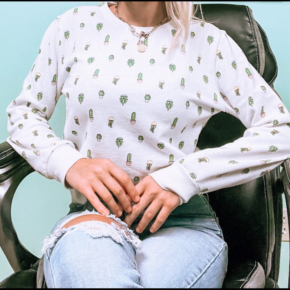 Succulent Crew Neck Sweatshirt
